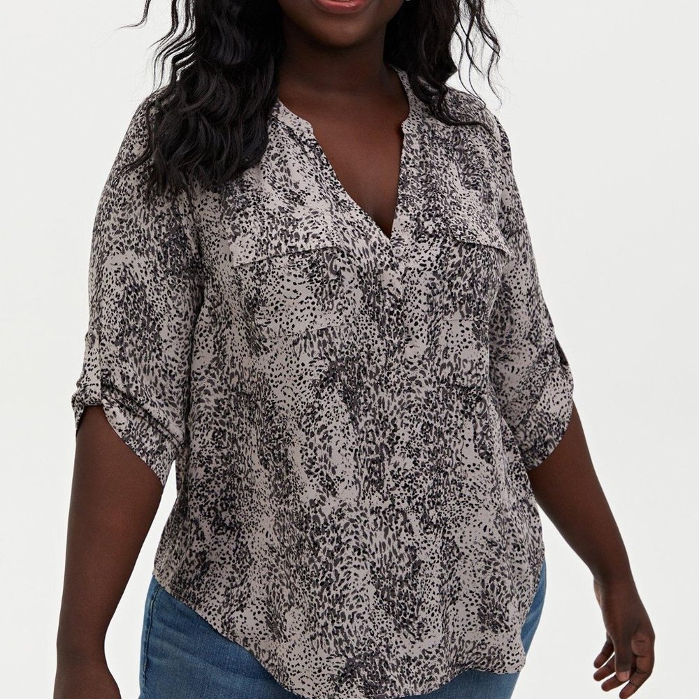 Torrid Georgette 3/4 sleeve blouse size 3x